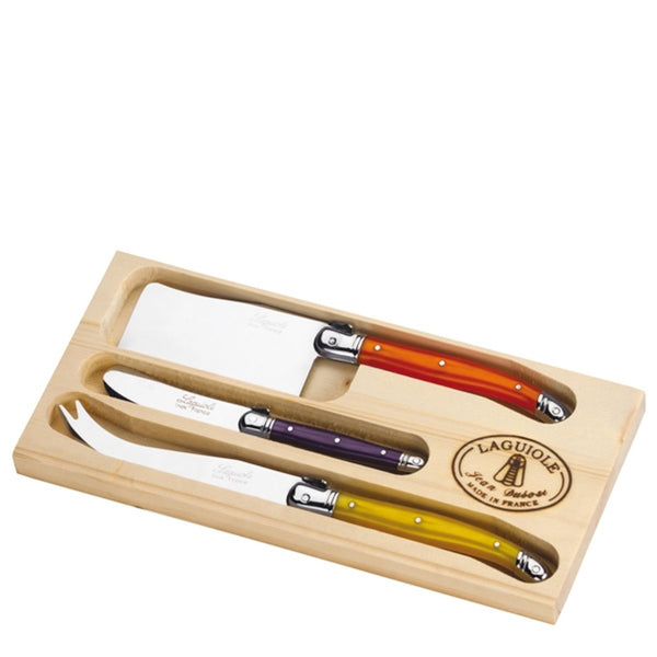 Jean Dubost - Laguiole 3 Piece Cheese Set in Fruity