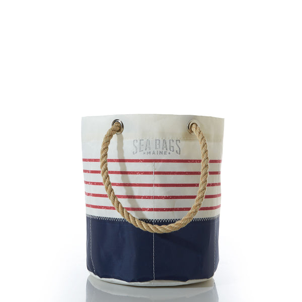 Sea Bags - Red Mariner Stripe Beverage Bucket Bag