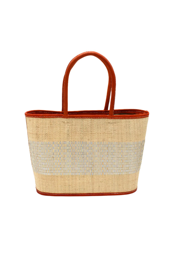 Shebobo - Wynwood Straw Tote Handbag with Metallic Detailing